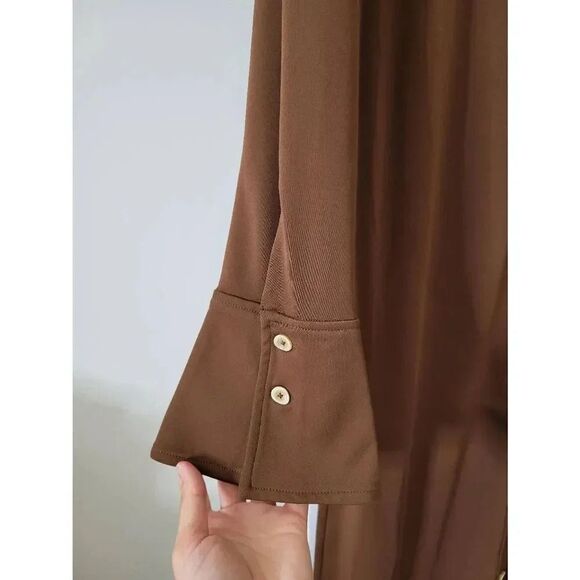 Song of style alice midi dress in chocolate brown Large NWT - Picture 6 of 12